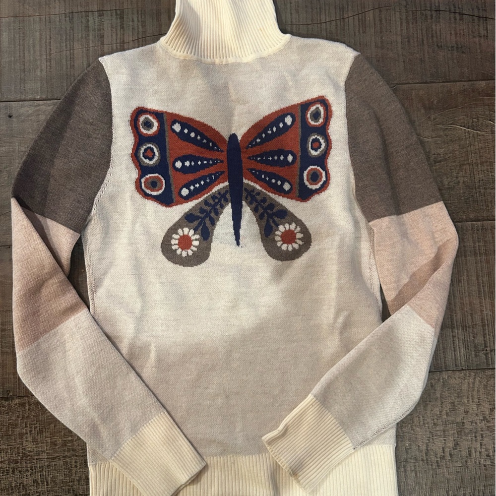 Butterfly wool sweater XS